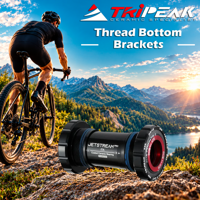 TriPeak Thread Bottom Brackets ITA, 3-in-1 core system, ceramic, Shimano Standard tool required