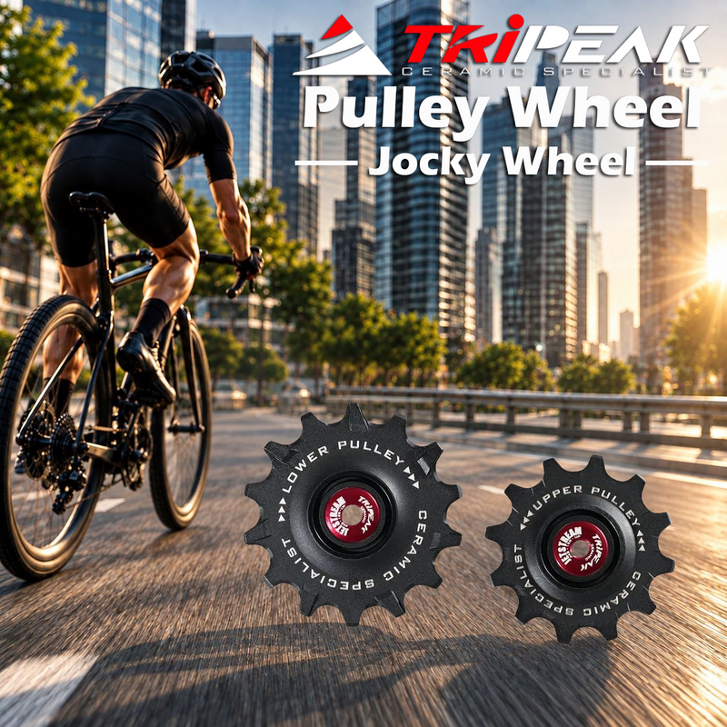 TriPeak Pulley Wheel Jocky Wheel for SRAM eTap AXS 12S(Road), 12/14T, Ceramic Bearing
