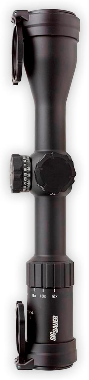 Sig Sauer WHISKEY4 3-12X44mm Exposed Zero Stop Non-Illuminated (SFP) Riflescope (SOW43001)