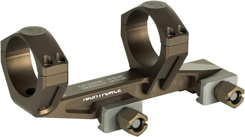 Nightforce UltraMount 34mm One-Piece Scope Ring Mount, 1.540in, 0 MOA, Dark Earth (A696)