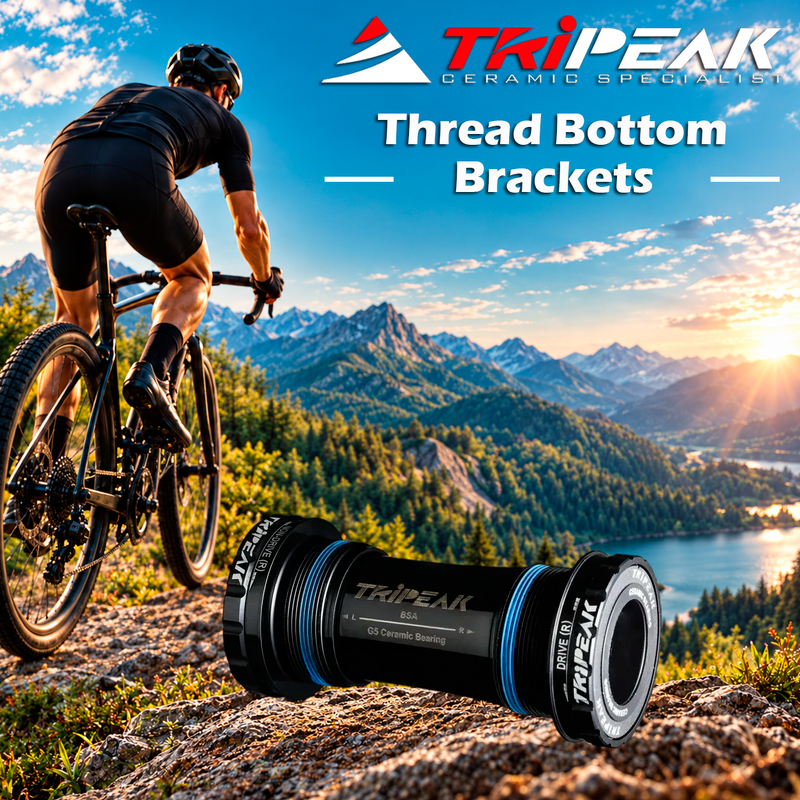 TriPeak Thread Bottom Brackets BSA, Shimano HTII, G5 Bearing/Road
