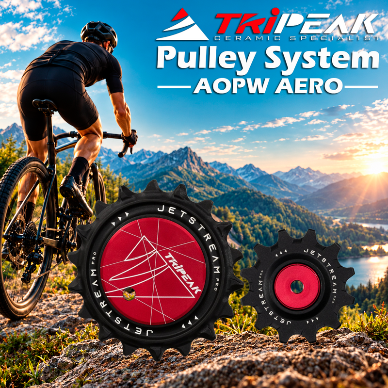 TriPeak Pulley System AOPW AERO, 12/18T for Shimano RD-92xx/81xx/71xx 12s; SRAM AXS RD E1 RED/FORCE 2x12s