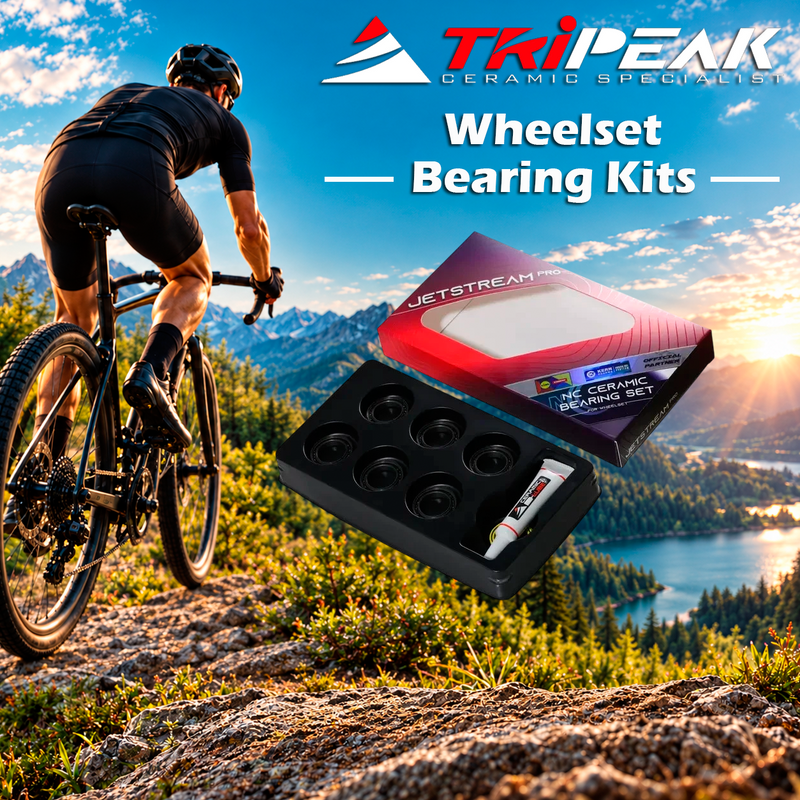 TriPeak Wheelset Bearing Kits Roval Rapid CLX or Alpinist CLX, 4 x EMA-CC6802-LLB + 2 x EMA-CC15267-LLB (EMA-WBKCC-ROV03)