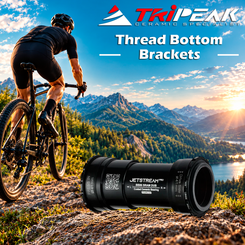 TriPeak Thread Bottom Brackets BB86, SRAM DUB/ROTOR 3D+, ceramic, #39306*2 Drive Side, #39306*2 Non-Drive Side