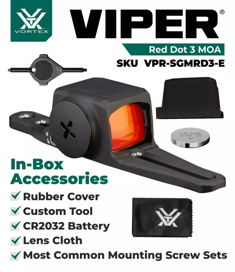 Vortex Optics Viper SG Enclosed Micro 3 MOA Red Dot Sight (VPR-SGMRD3-E)