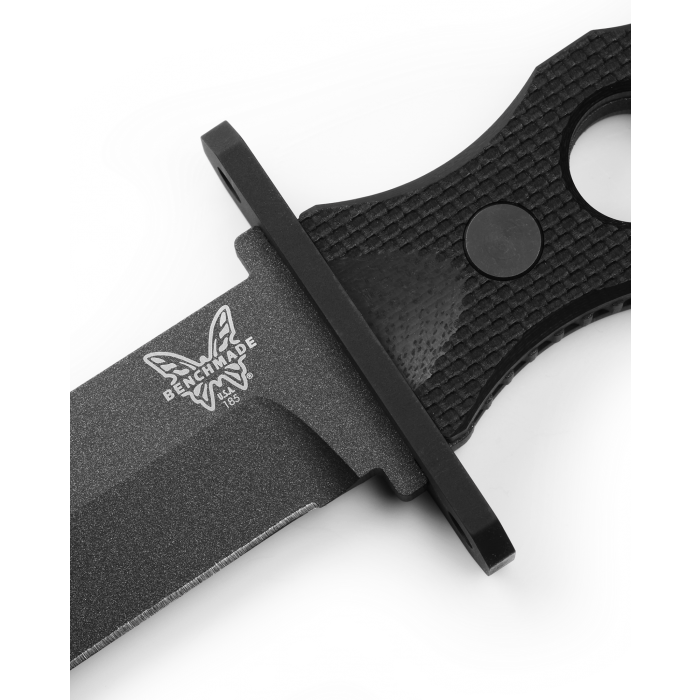 Benchmade 185BK Fixed Blade Plain Edge G-10 Black 7.11" Black Knife