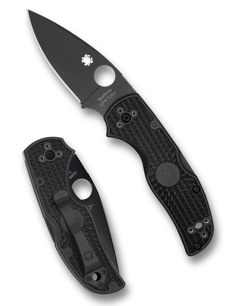 Spyderco Native 5 FRN Black 2.95" Plain Edge Folding Pocket Knife (C41PBBK5)