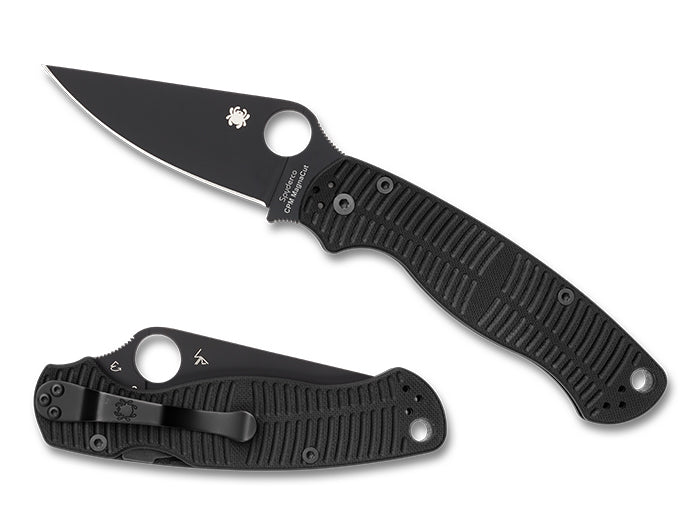 Spyderco ParaMilitary 2 Plain Edge 3.45" Folding Pocket Knife (C81GMCBKP2)