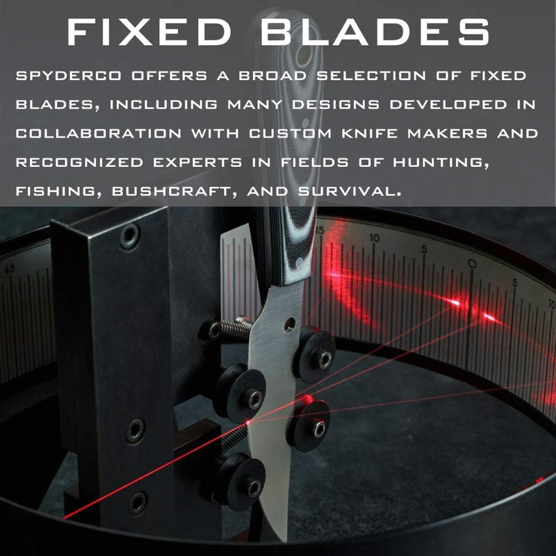 Spyderco 3.92" Plain Fixed Blade Black Handle Pocket Knife (FB01P)