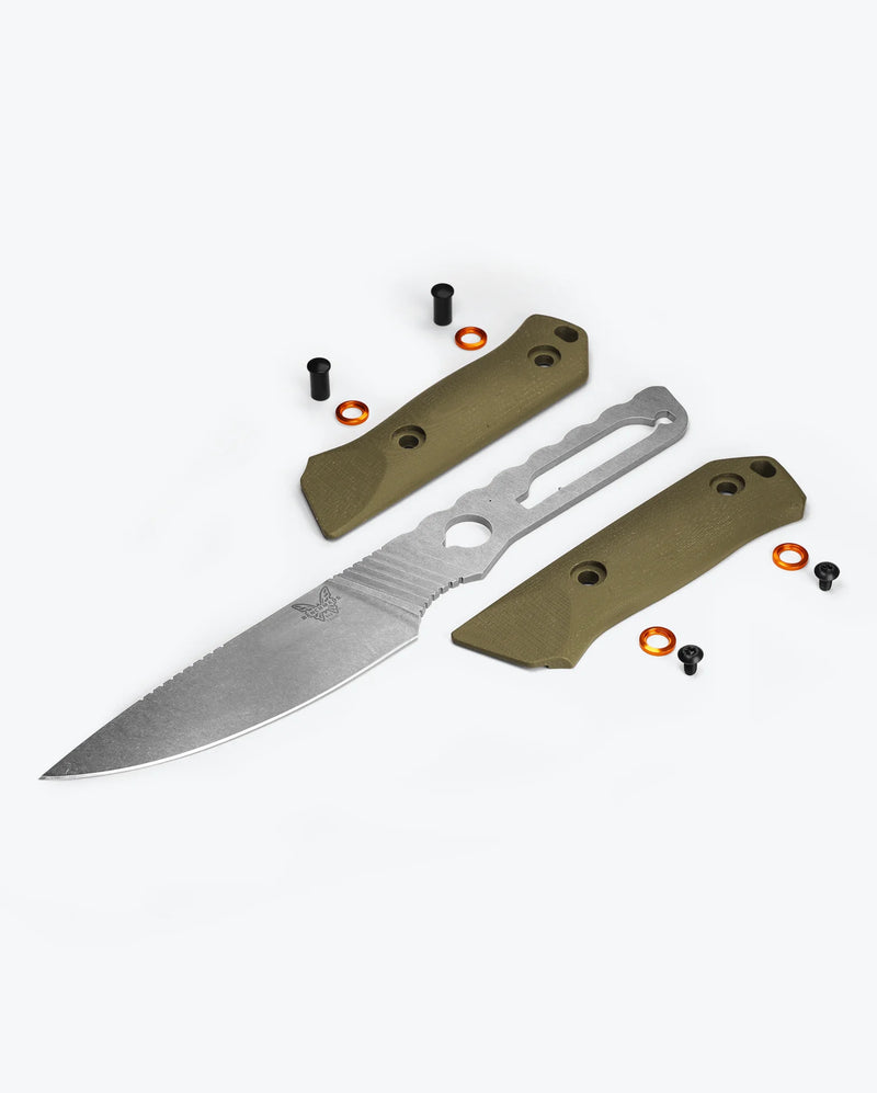Benchmade Raghorn Fixed Blade OD Green G10 Satin 4" Drop Point Knife (15600-01)