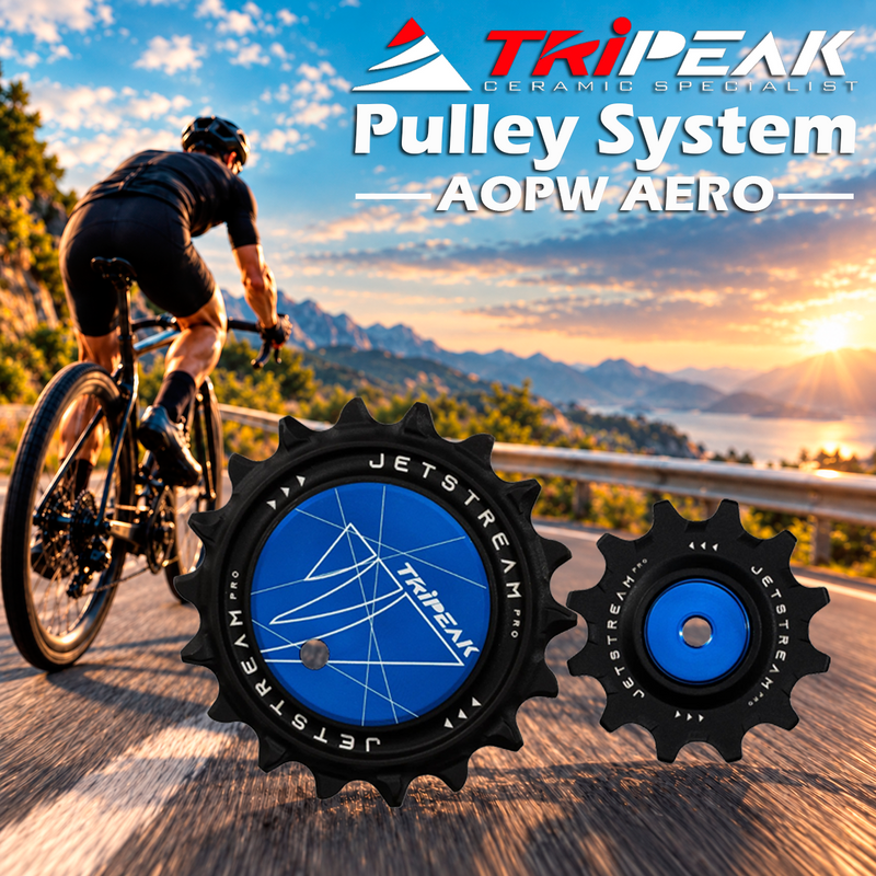 TriPeak Pulley System AOPW AERO, 12/18T for Shimano RD-92xx/81xx/71xx 12s; SRAM AXS RD E1 RED/FORCE 2x12s