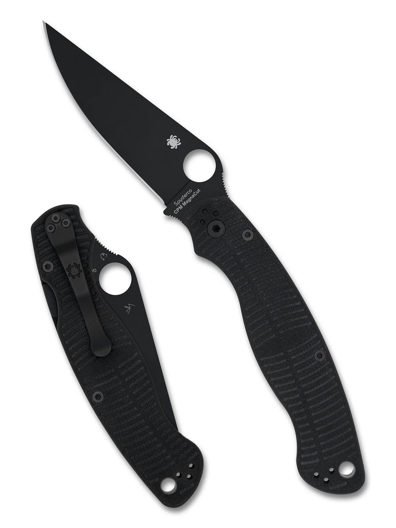 Spyderco Military 2 Salt CPM MagnaCut 4" Plain Edge Folding Pocket Knife (C36GMCBKP2)