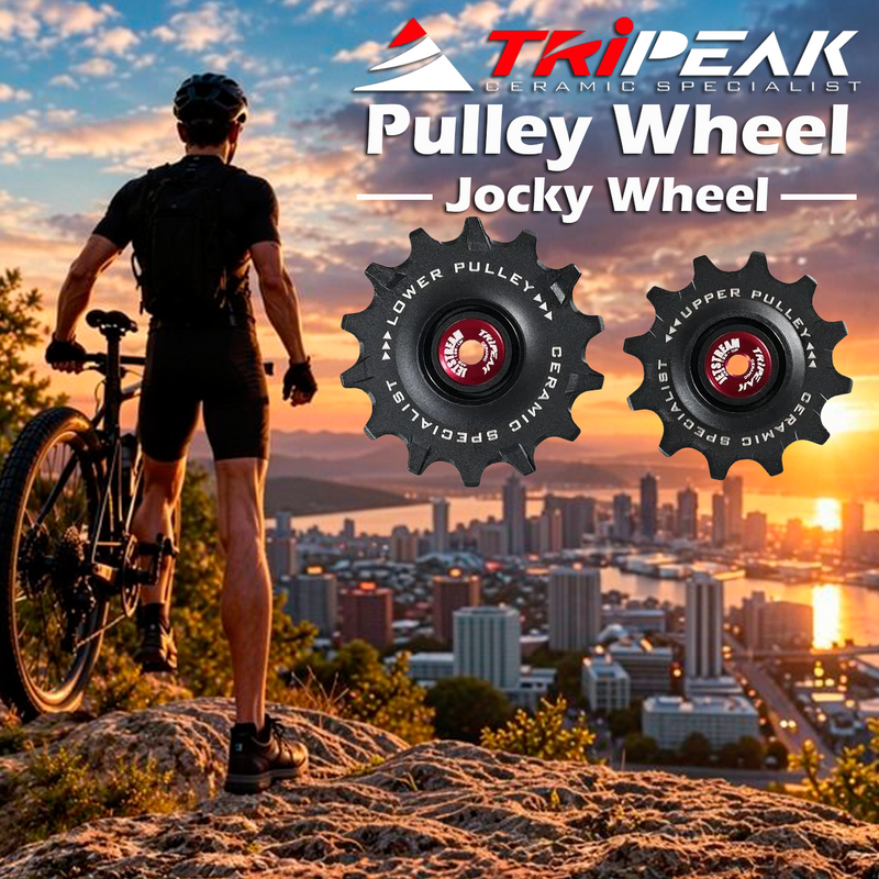 TriPeak Pulley Wheel Jocky Wheel for SRAM eTap AXS 12S(Road), 12/14T, Ceramic Bearing