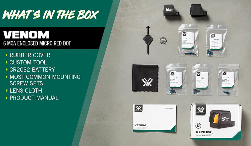 Vortex Optics Venom Enclosed Micro 6 MOA Red Dot (VEN-MRD6-E)