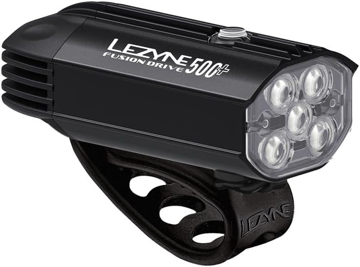 Lezyne Fusion Drive 500+ and Zecto Drive 200+ Bicycle Light Set, Front and Rear Pair, 500/200 Lumen, USB-C Rechargeable (1-LED-38P-V237)