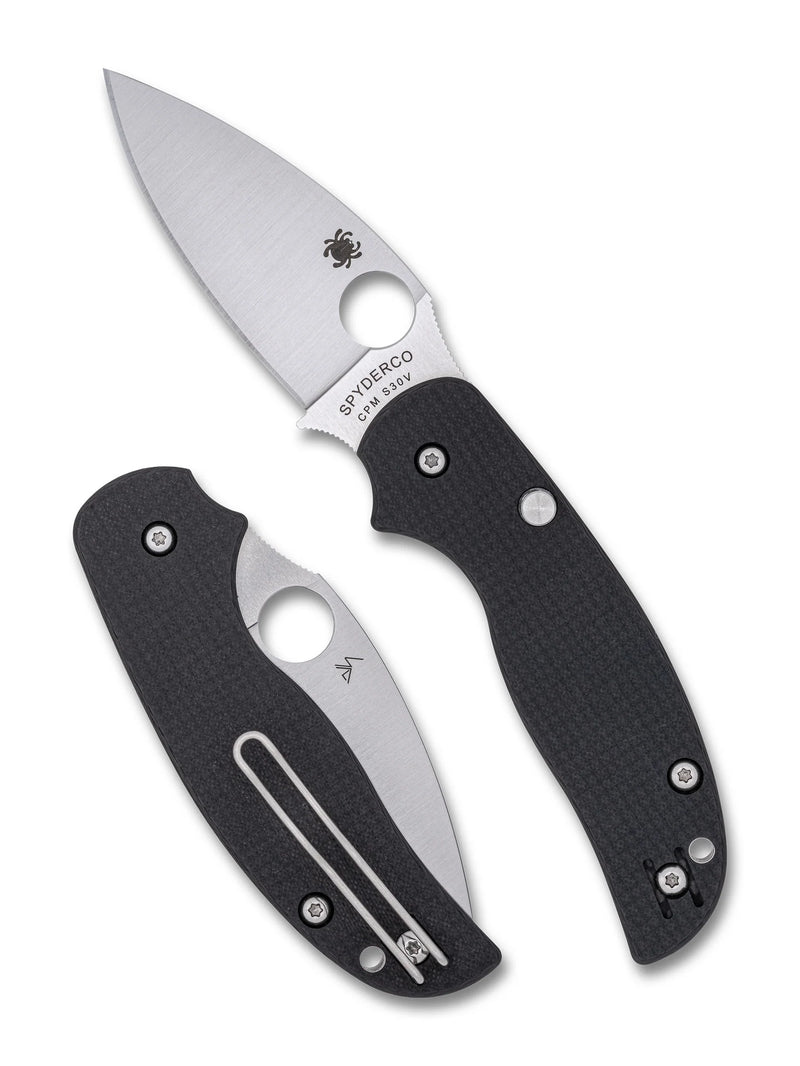 Spyderco Sage 6 Button Compression Lock 3" Plain Edge Folding Pocket Knife (C123CFBCLP)