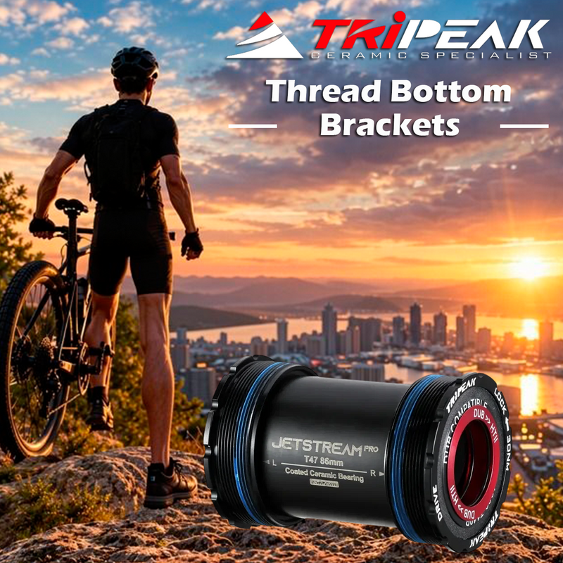 TriPeak Thread Bottom Brackets T47, 86(85.5)mm (Road), 3-in-1 core system, ceramic, TRiPEAK Tool Required