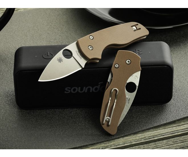 Spyderco Lil' Native Brown G-10 CPM 15V Sprint Run 2.42" Folding Pocket Knife (C230GPBN15V)