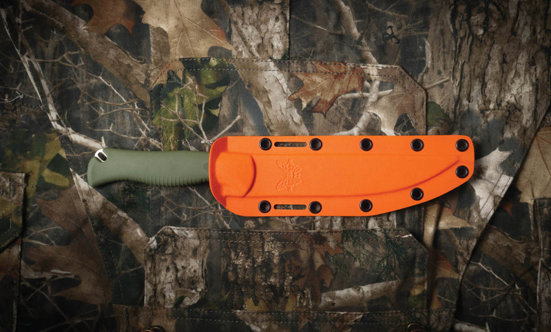 Benchmade Meatcrafter Dark Olive Santoprene 6.09" Fixed Knife (15500-04)