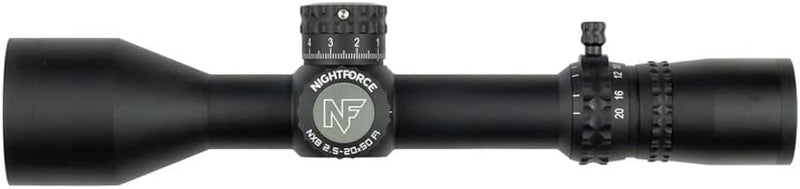 Nightforce NX8 2.5-20X50mm F1 Mil-XT FFP ZeroStop Ultra-Compact Rugged Black Riflescope (C632)