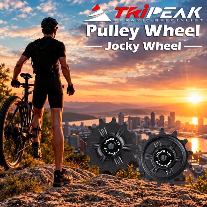 TriPeak Pulley Wheel Jocky Wheel for Shimano GRX/XT RD-GRX812/817/M91xx, 13/13T, Ceramic Bearing
