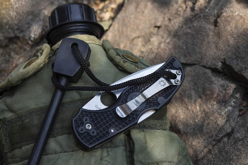 Spyderco Native 5 Lightweight 2.95" SpyderEdge Folding Pocket Knife (C41SBK5)