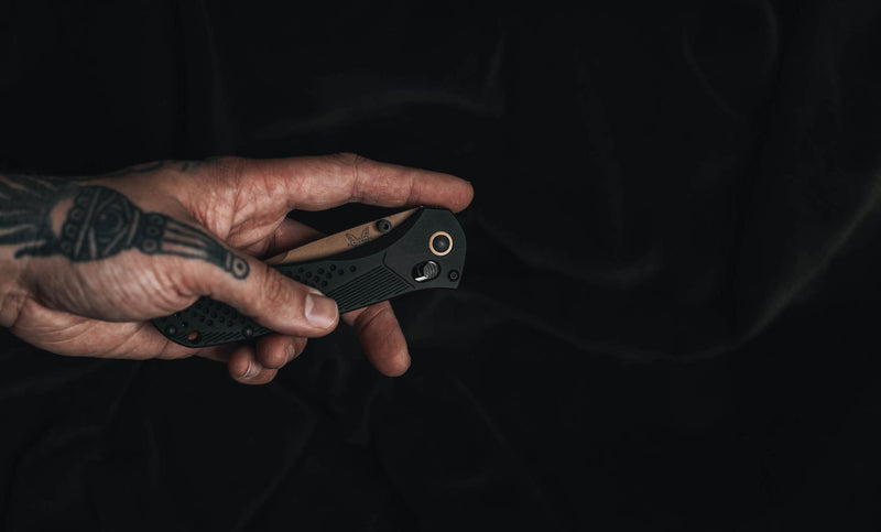 Benchmade Seven Ten Black Aluminum 710 Limited 4" Drop-Point Folding Knife (710FE-2401)