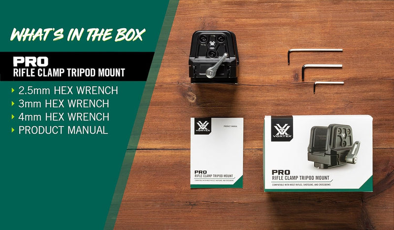 Vortex Optics Pro Rifle Clamp Tripod Mount (TRA-RIFCLAMP)