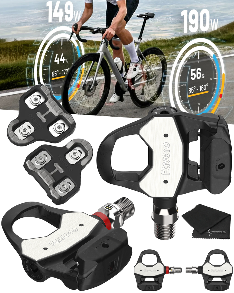 Favero Assioma PRO RL-1/RL-2 Power Meter Pedals with Look Keo Cleat Options | Wearable4U Bundle