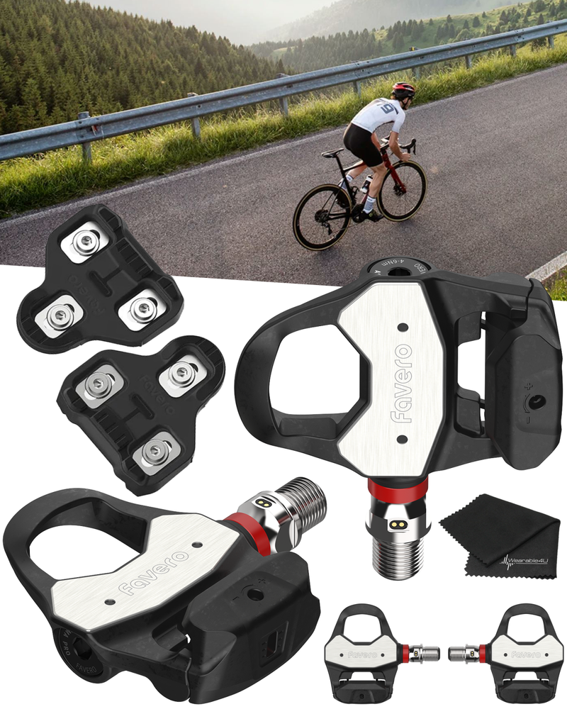 Favero Assioma PRO RL-1/RL-2 Power Meter Pedals with Look Keo Cleat Options | Wearable4U Bundle