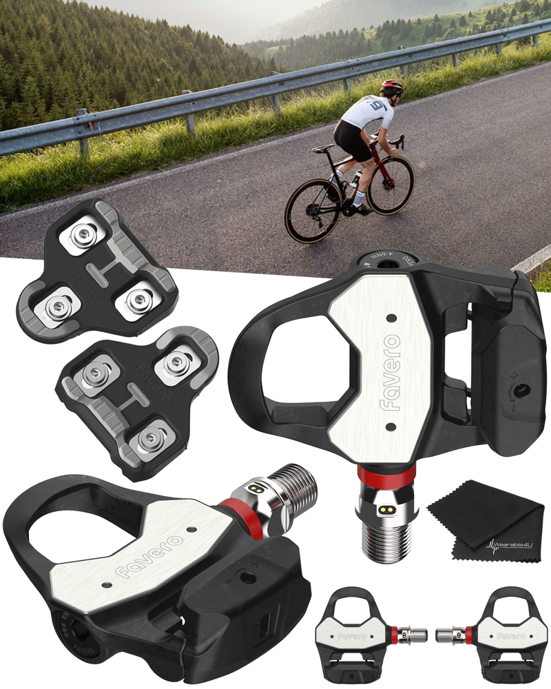Favero Assioma PRO RL-1/RL-2 Power Meter Pedals with Look Keo Cleat Options | Wearable4U Bundle