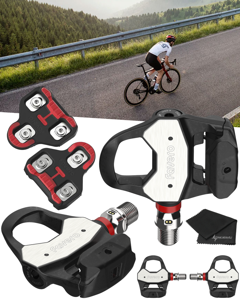 Favero Assioma PRO RL-1/RL-2 Power Meter Pedals with Look Keo Cleat Options | Wearable4U Bundle