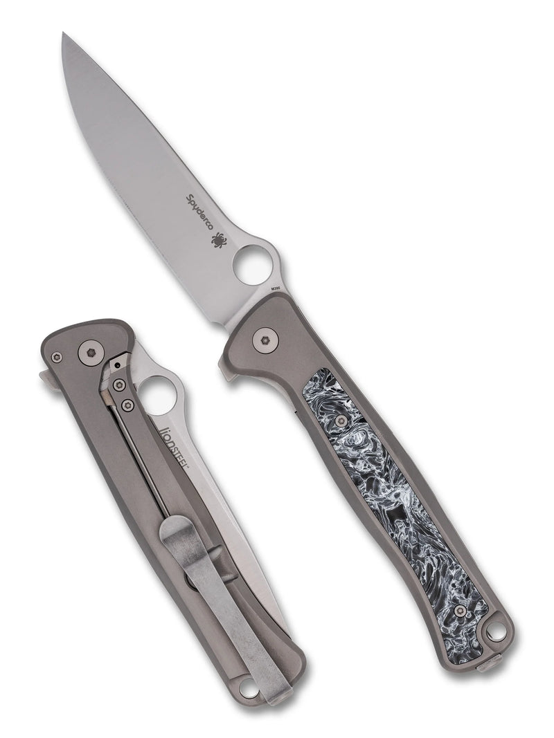 Spyderco Slym R.I.L. Titanium M390 3.42" Plain Edge Folding Pocket Knife (C271TIP)
