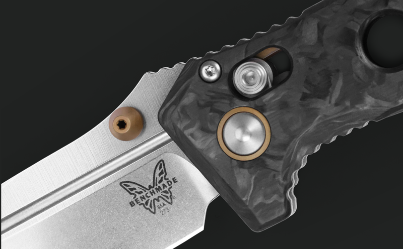 Benchmade 273-03 Mini Adamas Marbled Carbon Fiber 3.25" Drop-Point Folding Pocket Knife