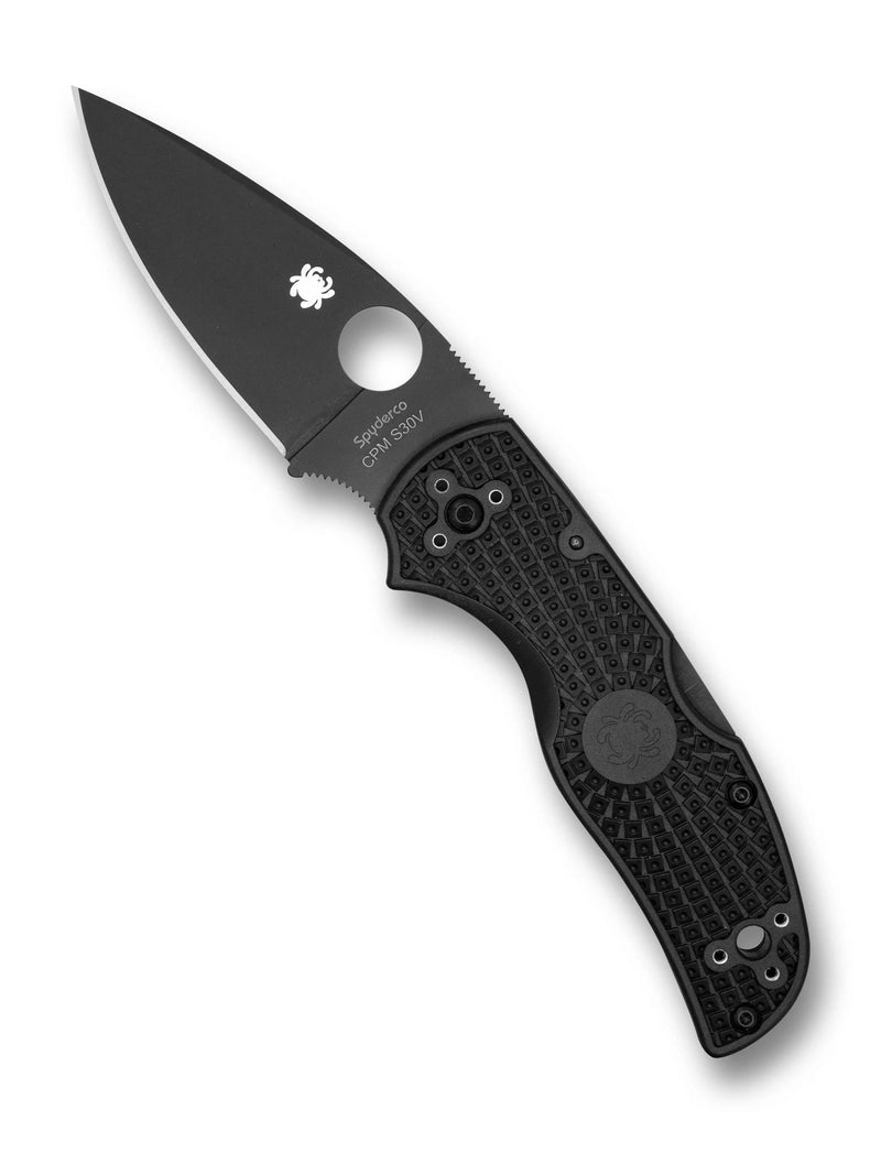 Spyderco Native 5 FRN Black 2.95" Plain Edge Folding Pocket Knife (C41PBBK5)