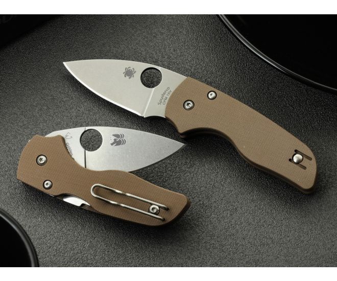 Spyderco Lil' Native Brown G-10 CPM 15V Sprint Run 2.42" Folding Pocket Knife (C230GPBN15V)