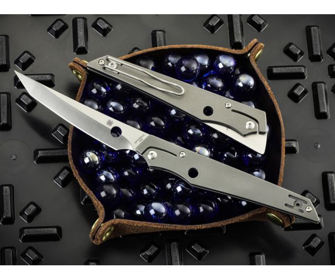 Spyderco COBOL M390 3.63" Titanium Folding Pocket Knife (C273TIP)