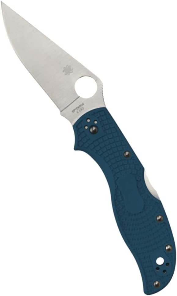 Spyderco Stretch 2 Lightweight Straight Spine K390 3.48" Plain Edge Pocket Folding Knife (C90FP2K390)