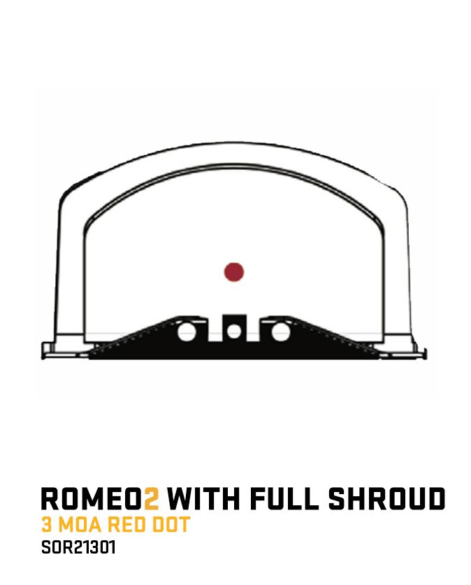 Sig Sauer  ROMEO2 1x30mm with Large Shroud 3 MOA Red Dot Sight (SOR21301)