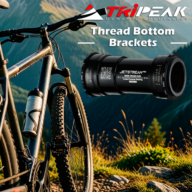 TriPeak Thread Bottom Brackets BB86, SRAM DUB/ROTOR 3D+, ceramic, #39306*2 Drive Side, #39306*2 Non-Drive Side