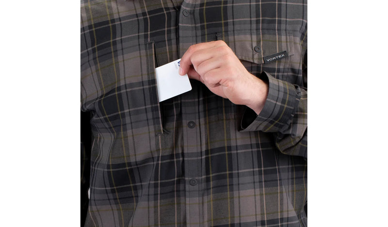 Vortex Optics Trail Call Tech Flannel Men Shirt, Shadow