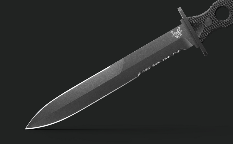 Benchmade 185SBK Fixed Blade Serrated Edge G-10 Black 7.11" Knife