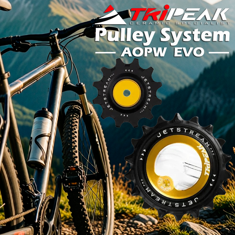 TriPeak Pulley System AOPW EVO, 12/18T for Shimano RD-92xx/81xx/71xx 12s; SRAM AXS RD E1 RED/FORCE(2x12s)