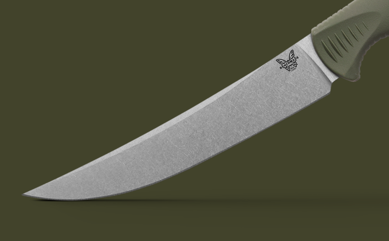 Benchmade Meatcrafter Dark Olive Santoprene 6.09" Fixed Knife (15500-04)