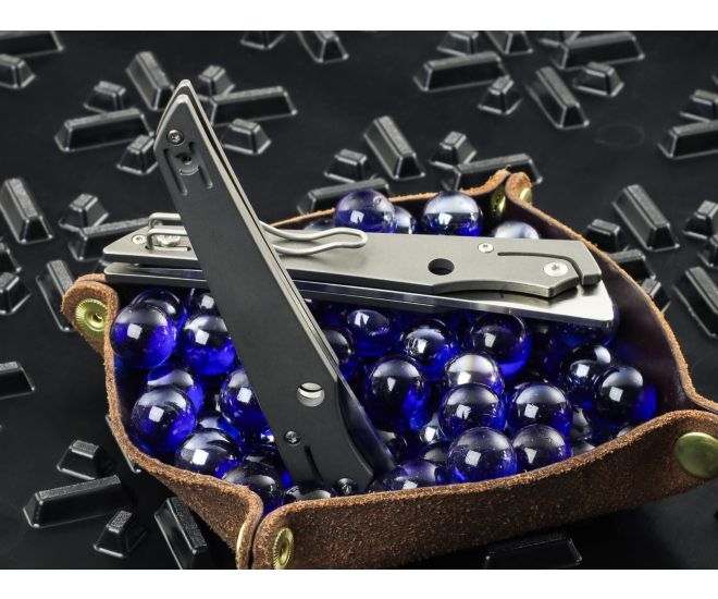 Spyderco COBOL M390 3.63" Titanium Folding Pocket Knife (C273TIP)