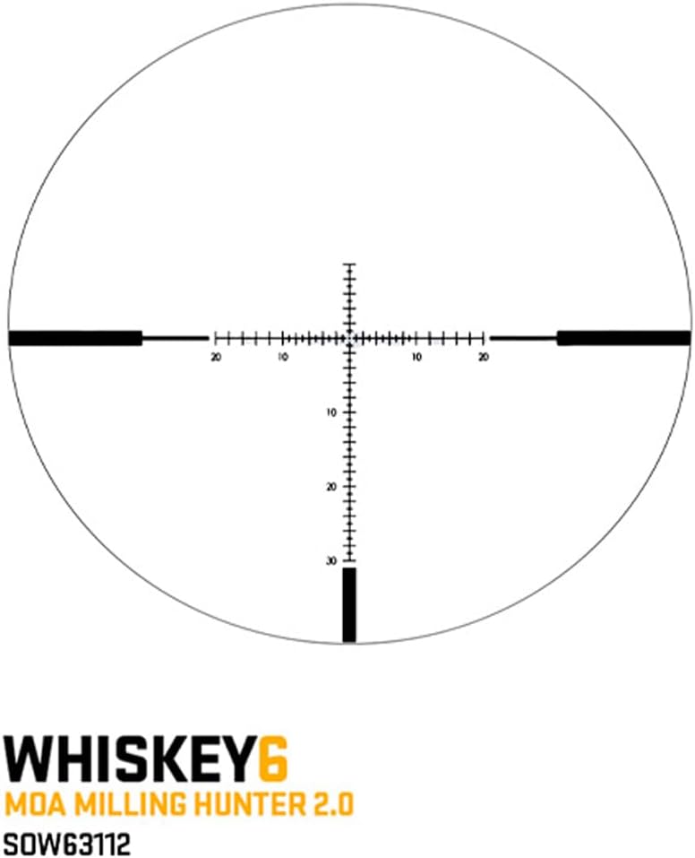 Sig Sauer WHISKEY6 3-18X44mm Multi-Lock Zero Stop (SFP) MOA MILLING HUNTER 2.0 Riflescope (SOW63112)