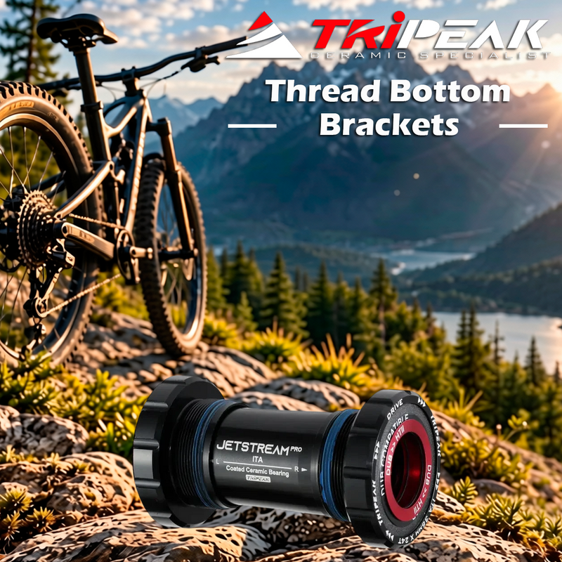 TriPeak Thread Bottom Brackets ITA, 3-in-1 core system, ceramic, Shimano Standard tool required
