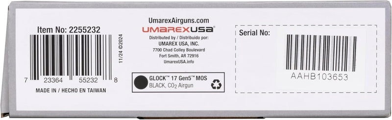 Umarex Glock 17 Gen 5 .177 C02 MOS Blowback Air Pistol (2255232)
