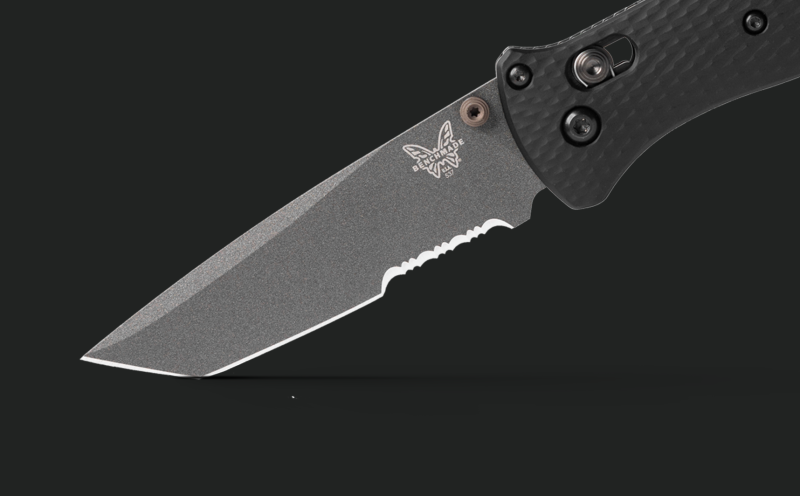 Benchmade 537SGY-03 Bailout Black Aluminum Serrated 3.38" Folding Pocket Knife