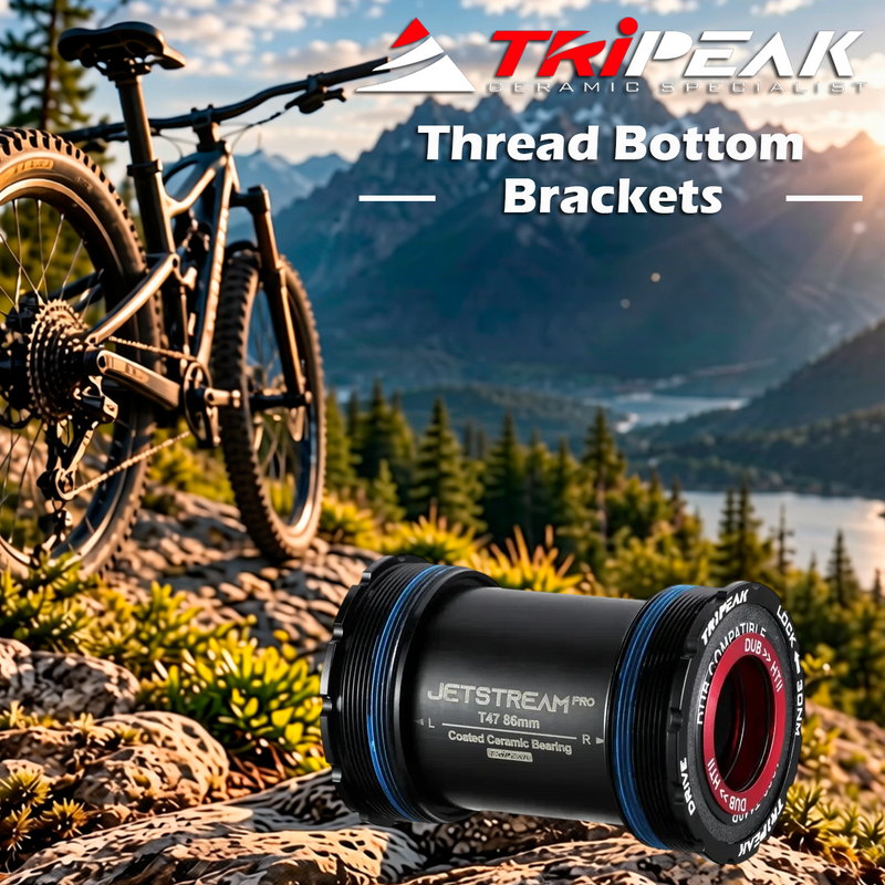 TriPeak Thread Bottom Brackets T47, 86(85.5)mm (Road), 3-in-1 core system, ceramic, TRiPEAK Tool Required